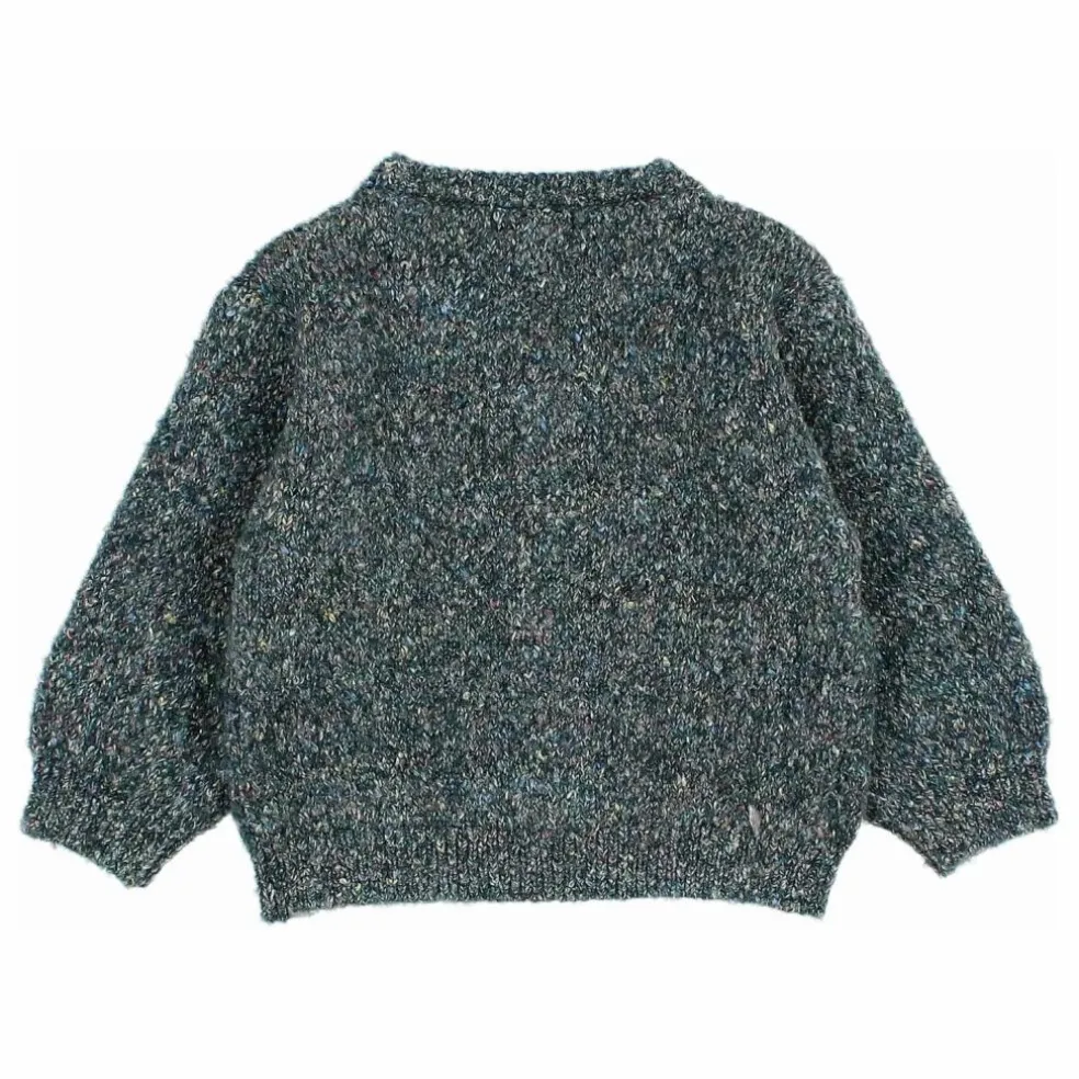 Cardigan Bébé Fibres Recyclées | Vert Cèdre