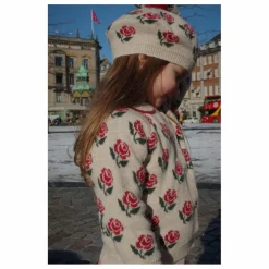 Cardigan Belou Roses Laine | Ecru