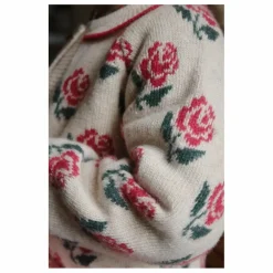 Cardigan Belou Roses Laine | Ecru
