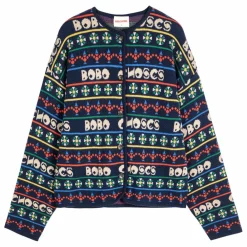 Cardigan Bobo Choses Laine et Fibres Recyclées - Collection Femme | Bleu marine