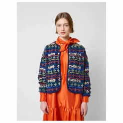 Cardigan Bobo Choses Laine et Fibres Recyclées - Collection Femme | Bleu marine