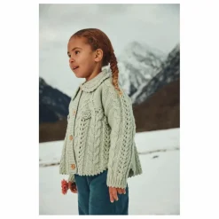 Cardigan Cape Khellana Laine | Vert amande