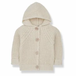 Cardigan Capuche Tricot Ross | Ecru