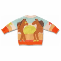 Cardigan Chevaux | Rose pâle