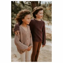 Cardigan Chunky Coton Bio | Taupe