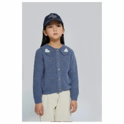 Cardigan Col Claudine Petra | Bleu
