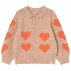 Cardigan Col Cœurs | Rose