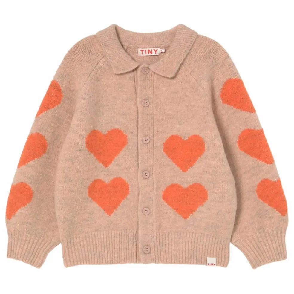 Cardigan Col Cœurs | Rose