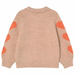 Cardigan Col Cœurs | Rose