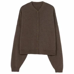 Cardigan Col Montant Laine Mérinos Extra Fine | Taupe