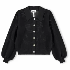 Cardigan Col Polo Guida Coton Bio | Noir