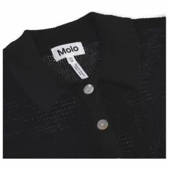 Cardigan Col Polo Guida Coton Bio | Noir