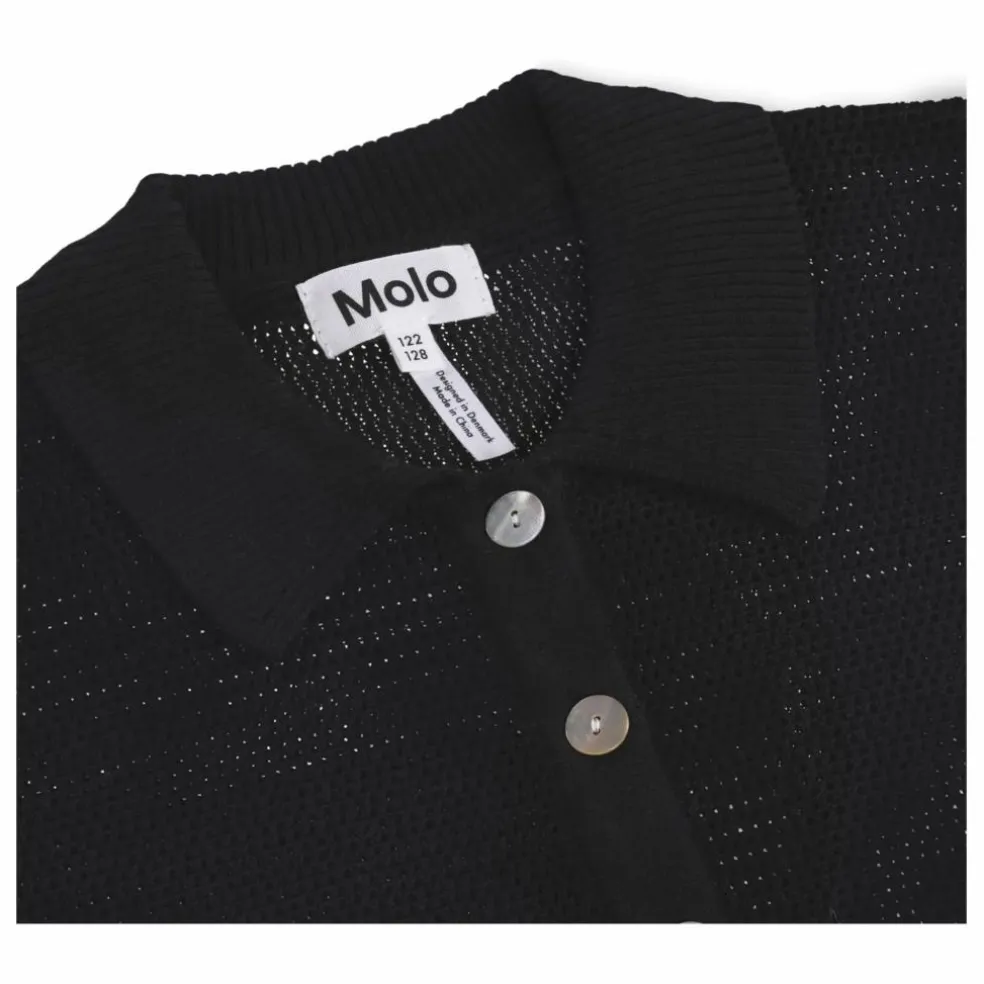 Cardigan Col Polo Guida Coton Bio | Noir