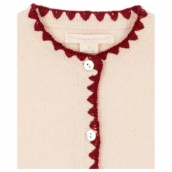Cardigan Collette Cerises Laine | Ecru