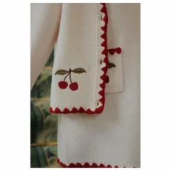 Cardigan Collette Cerises Laine | Ecru
