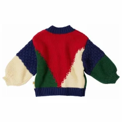 Cardigan Color Block | Bleu marine