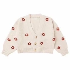 Cardigan Crop Ruby Daisy | Rose poudré
