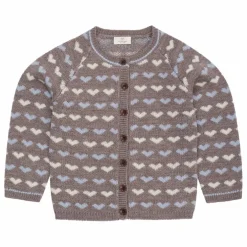 Cardigan Cœurs Laine Mérinos | Beige