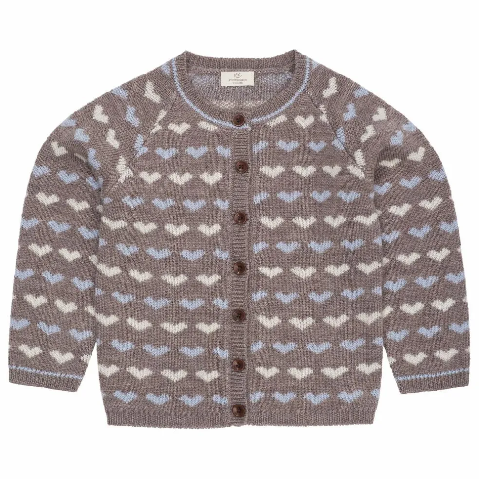 Cardigan Cœurs Laine Mérinos | Beige