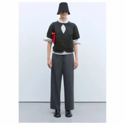 Cardigan Cut-Out Coton Recyclé | Gris anthracite