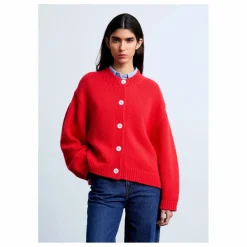 Cardigan Emma Laine Mérinos et Cachemire | Rouge