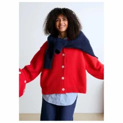 Cardigan Emma Laine Mérinos et Cachemire | Rouge