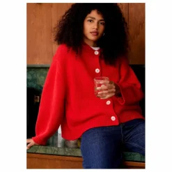 Cardigan Emma Laine Mérinos et Cachemire | Rouge
