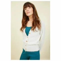 Cardigan Femme Alpaga | Blanc cassé