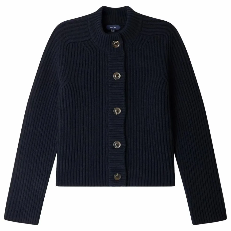 Cardigan Flaubert Laine Mérinos | Bleu marine