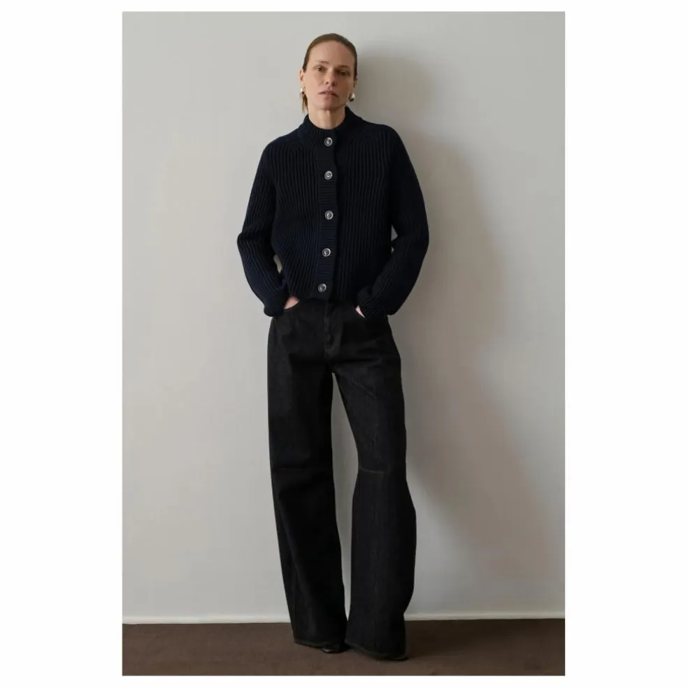 Cardigan Flaubert Laine Mérinos | Bleu marine
