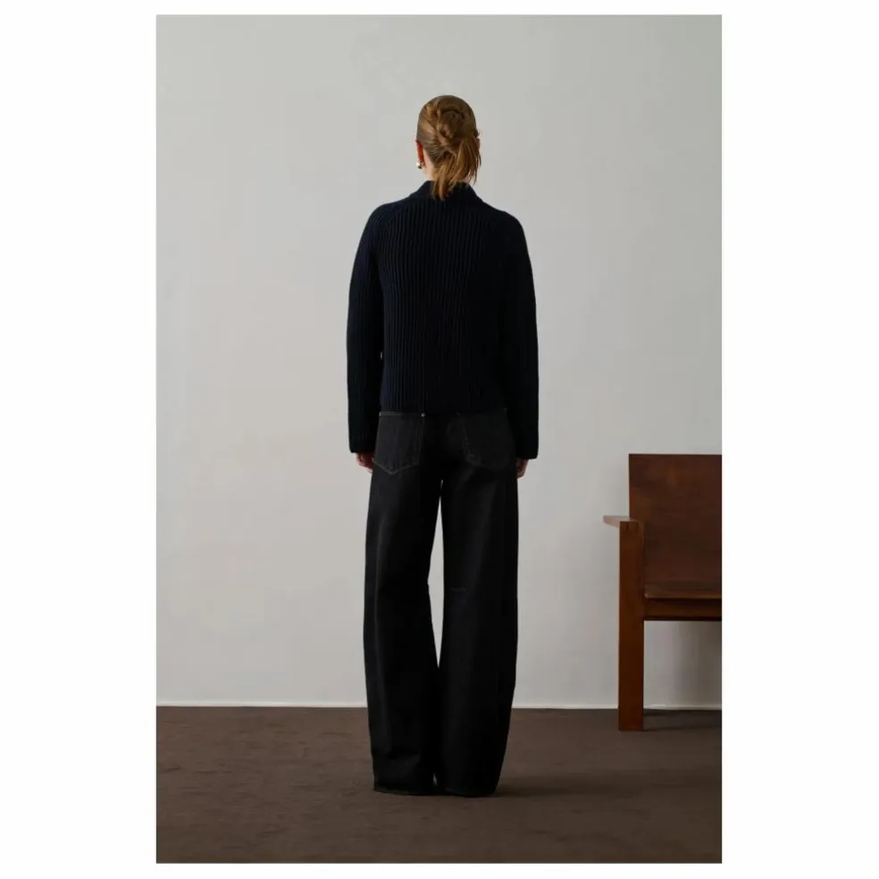 Cardigan Flaubert Laine Mérinos | Bleu marine