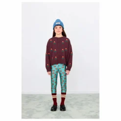Cardigan Fleurs Laine | Marron