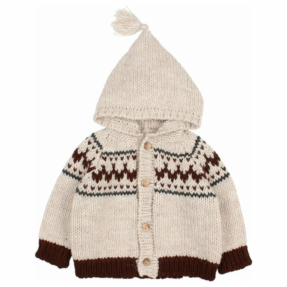 Cardigan Folk Laine | Ecru