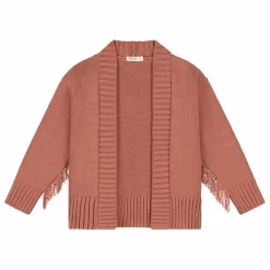Cardigan Franges Coton Bio | Terracotta