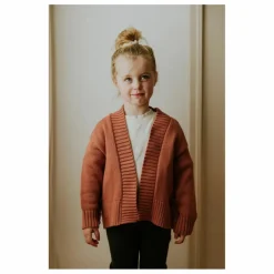 Cardigan Franges Coton Bio | Terracotta