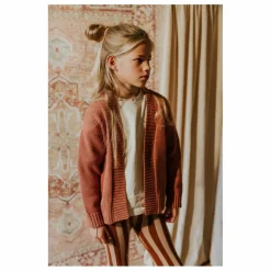 Cardigan Franges Coton Bio | Terracotta