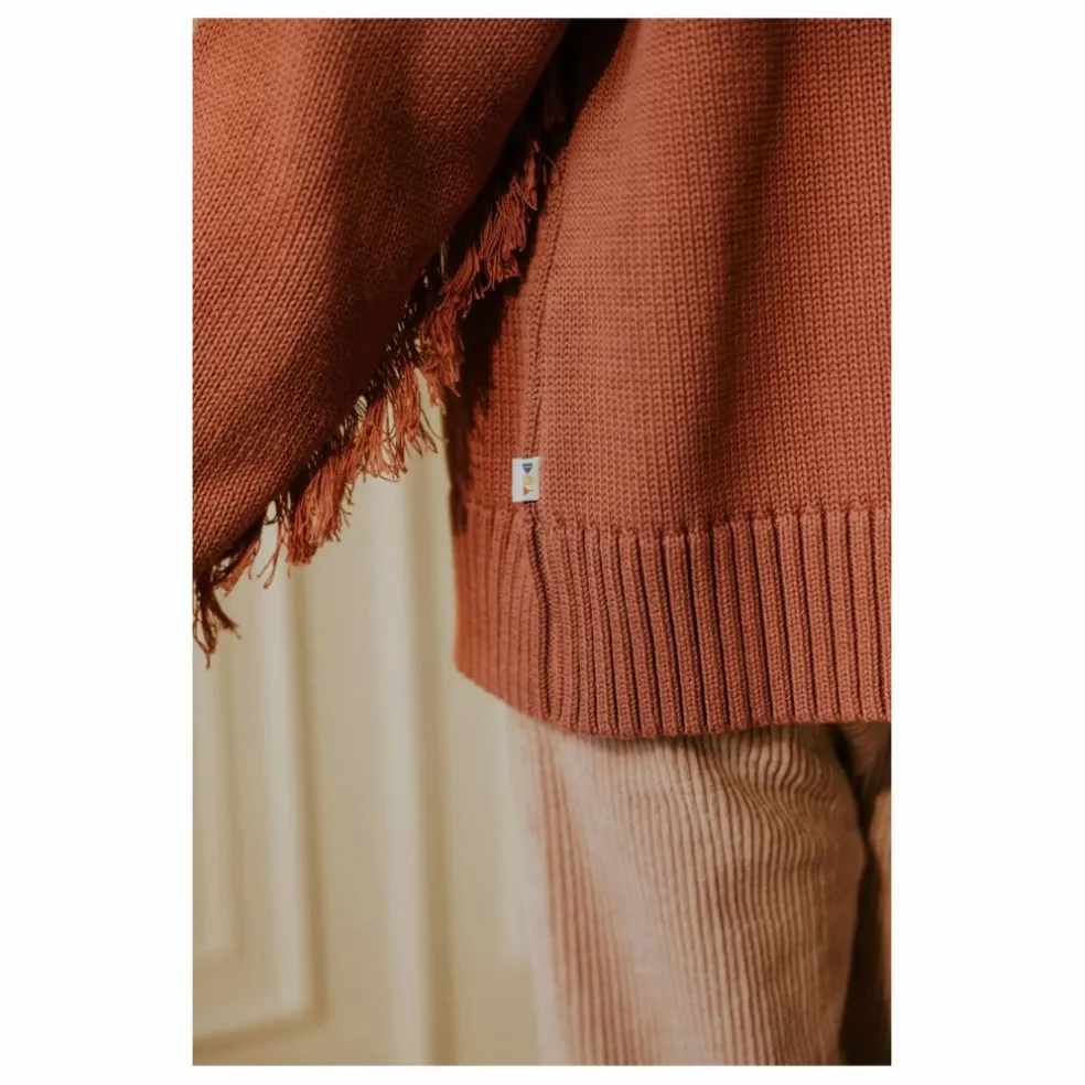 Cardigan Franges Coton Bio | Terracotta