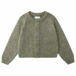 Cardigan Fuzzy | Vert de gris