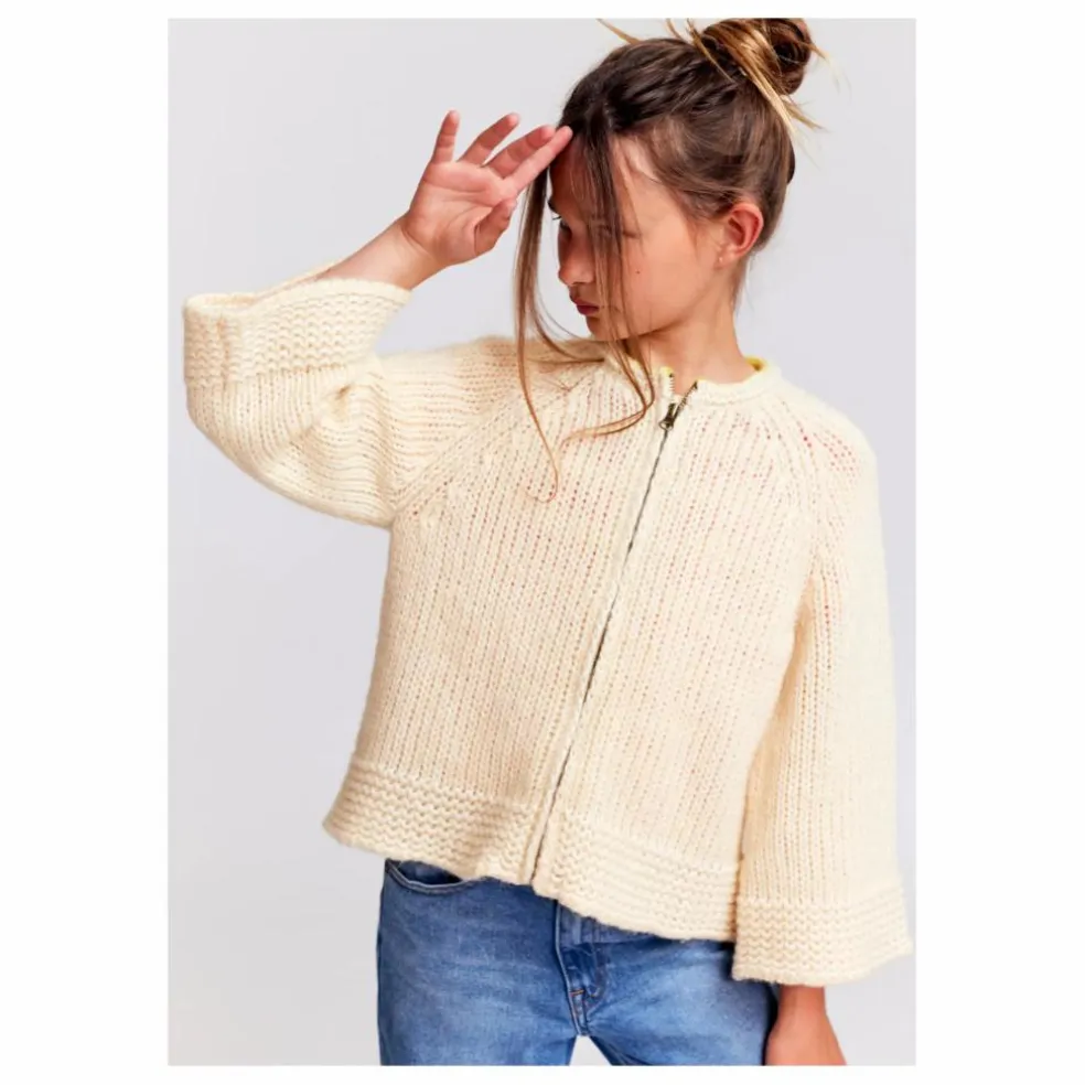 Cardigan Hibiscus | Ecru