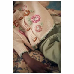 Cardigan Khella Brodé Bébé | Rose poudré