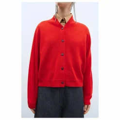Cardigan Laine Mérinos Extra Fine | Rouge