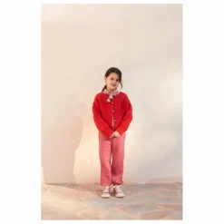 Cardigan Laine Torsadé | Rouge