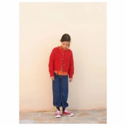 Cardigan Laine Torsadé | Rouge