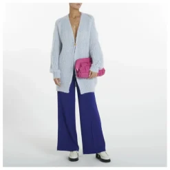 Cardigan Long Mohair | Bleu