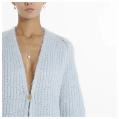 Cardigan Long Mohair | Bleu