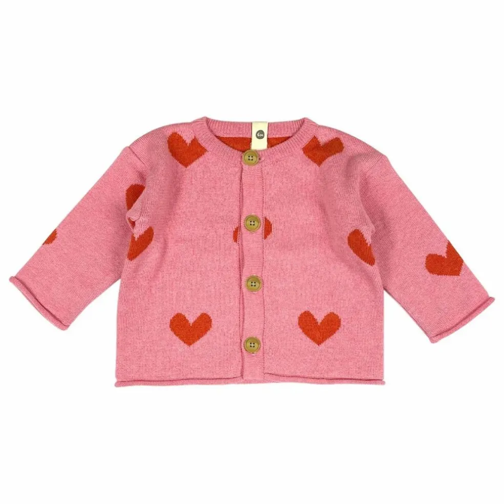 Cardigan Lovely Coton Bio | Rose
