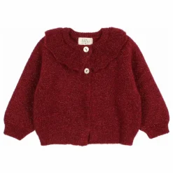 Cardigan Lurex | Bordeaux