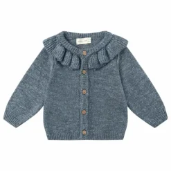 Cardigan Maille Bio | Bleu gris