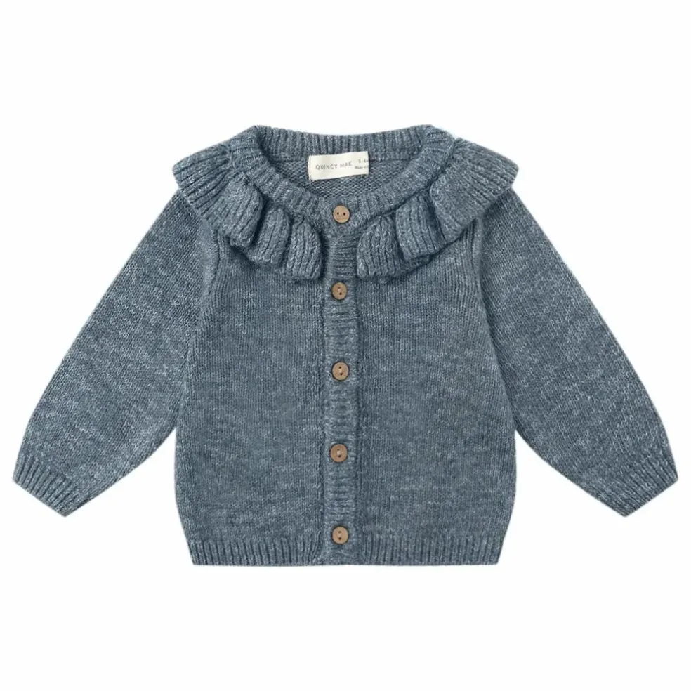 Cardigan Maille Bio | Bleu gris