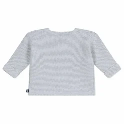 Cardigan Maille Fine Coton Bio | Gris clair